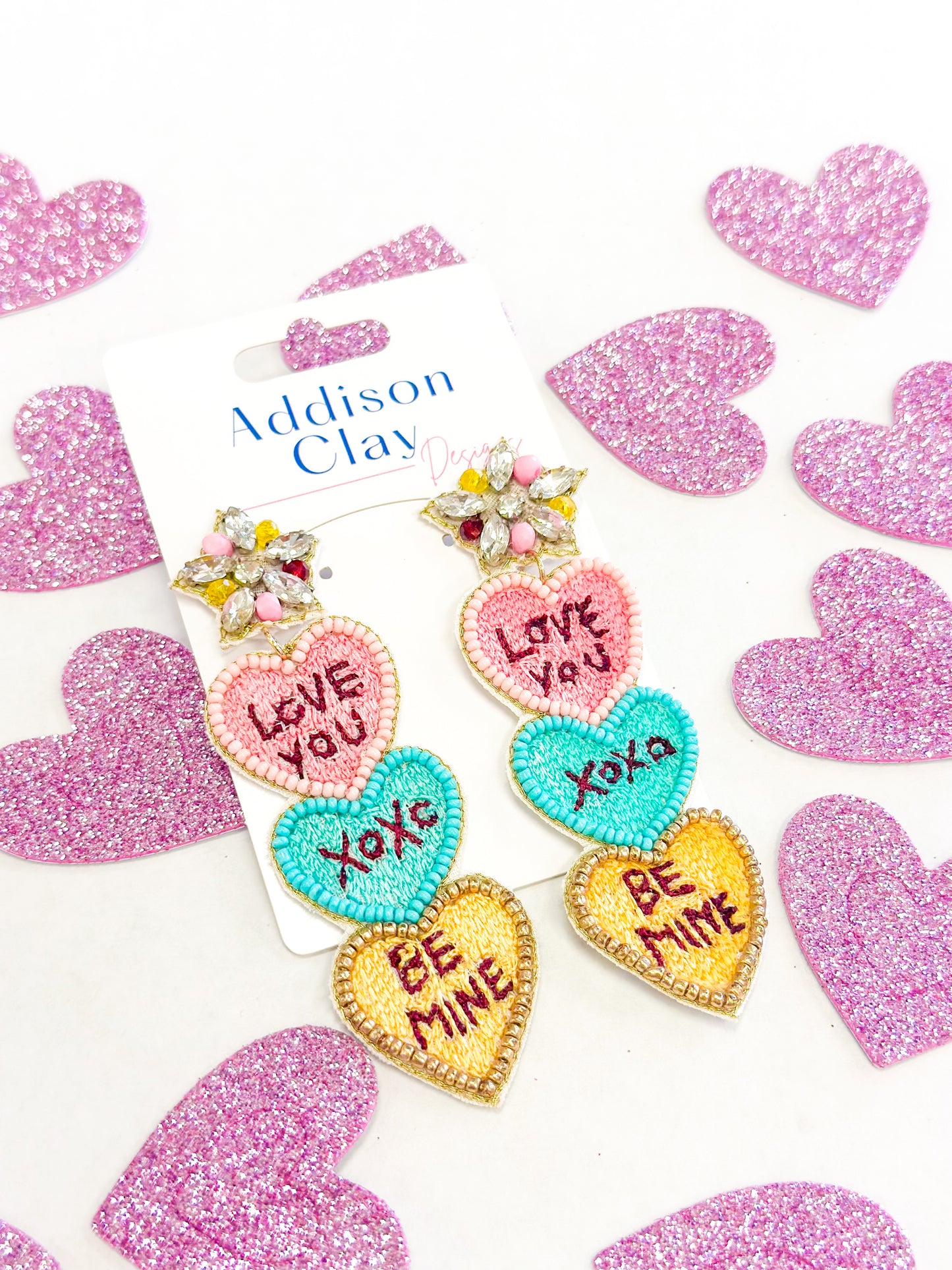 Be Mine Triple Heart Earring