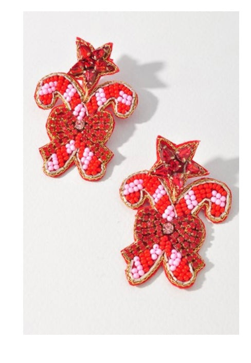 Double Candy Cane Earrings