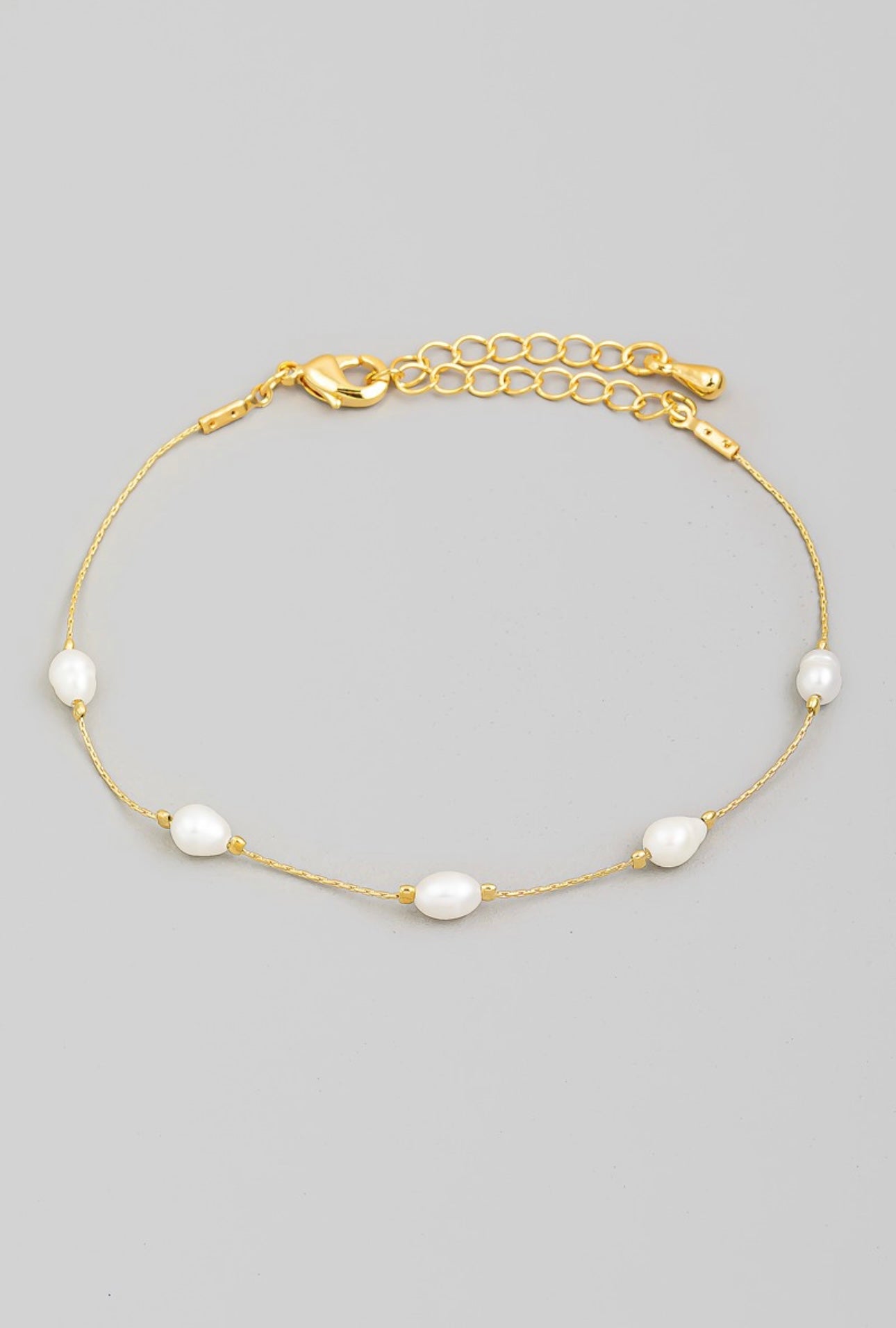 Dainty Chain Pearl Bracelet