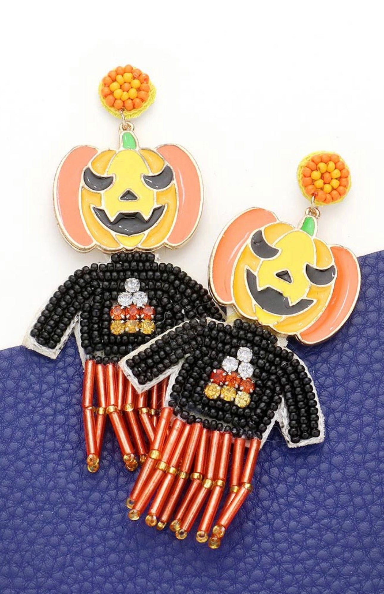 Pumpkin Man Dangle Earring