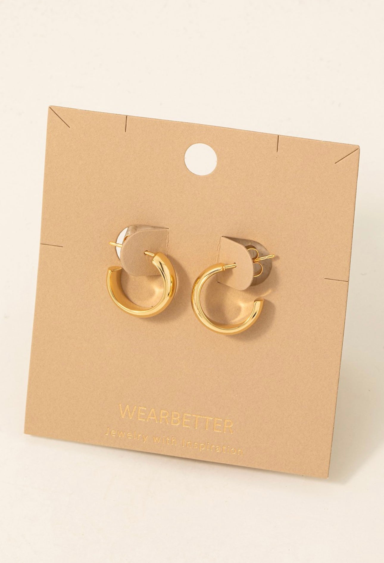 Gold Small Flat Hoops