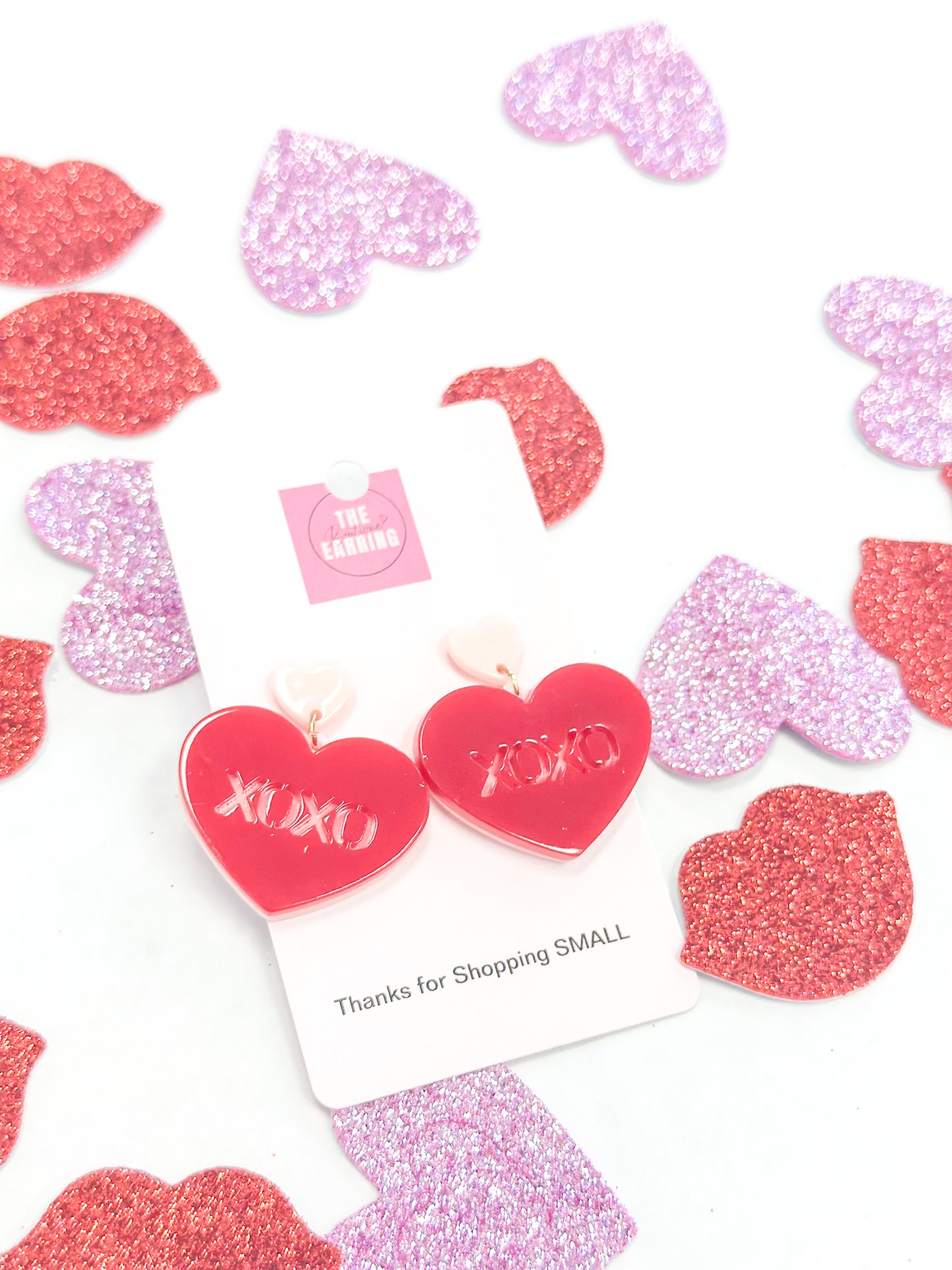 XOXO Red Heart Earrings