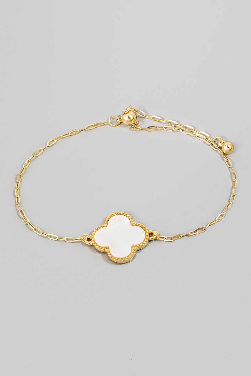 Clover Charm Chain Bracelet