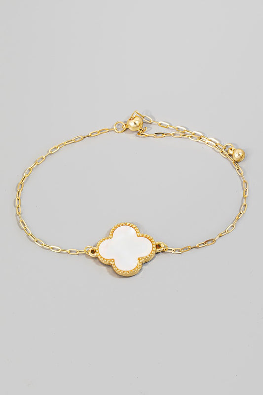 Clover Charm Chain Bracelet