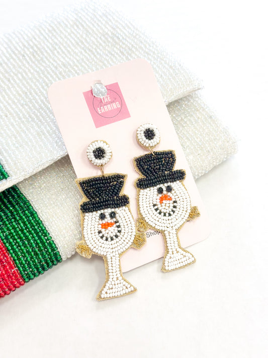 Snowman Cocktail Earrings