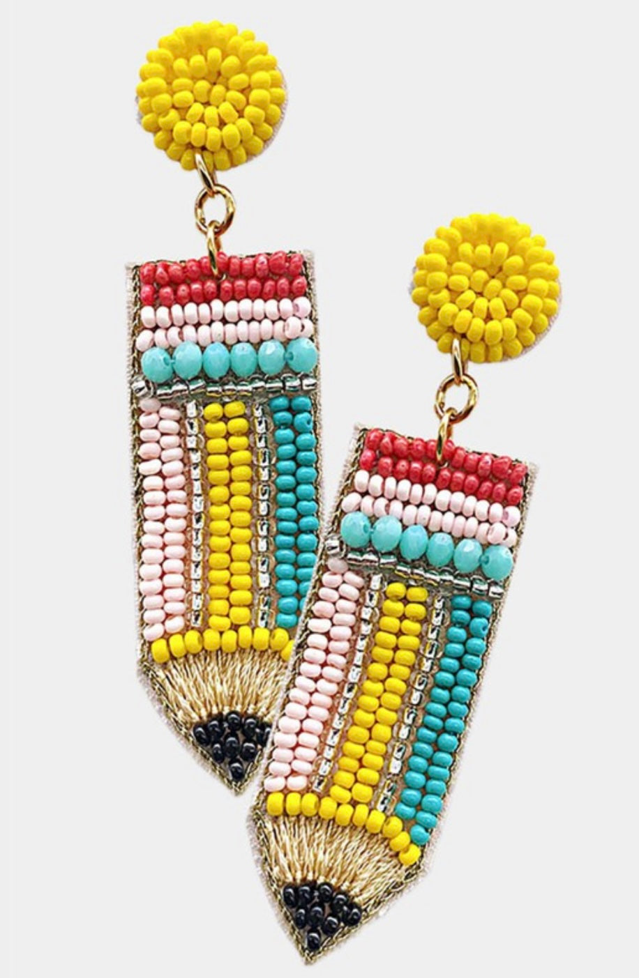 Beaded Pencil Earrings