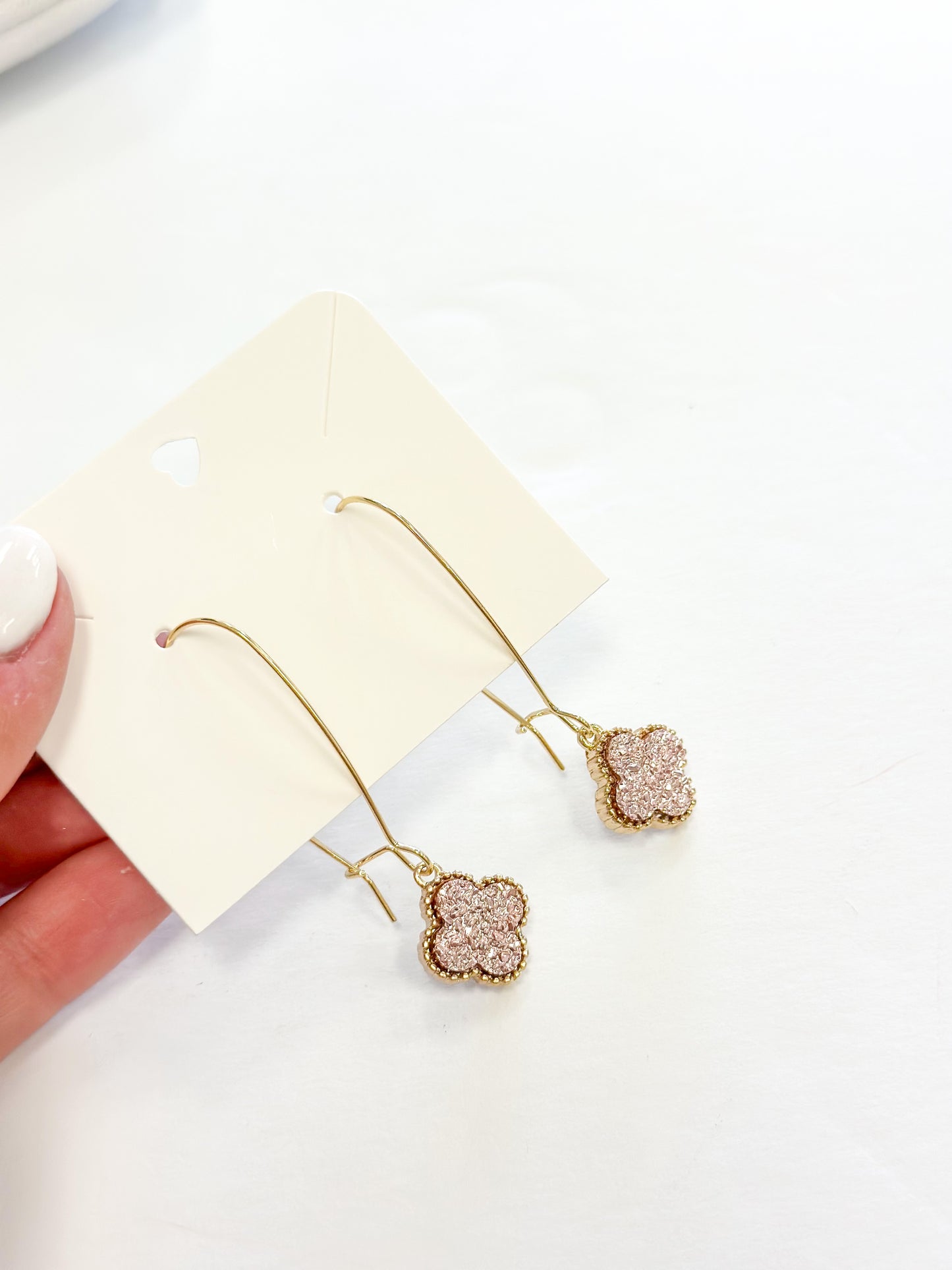 Pink Simple wire closure Dangle Earring