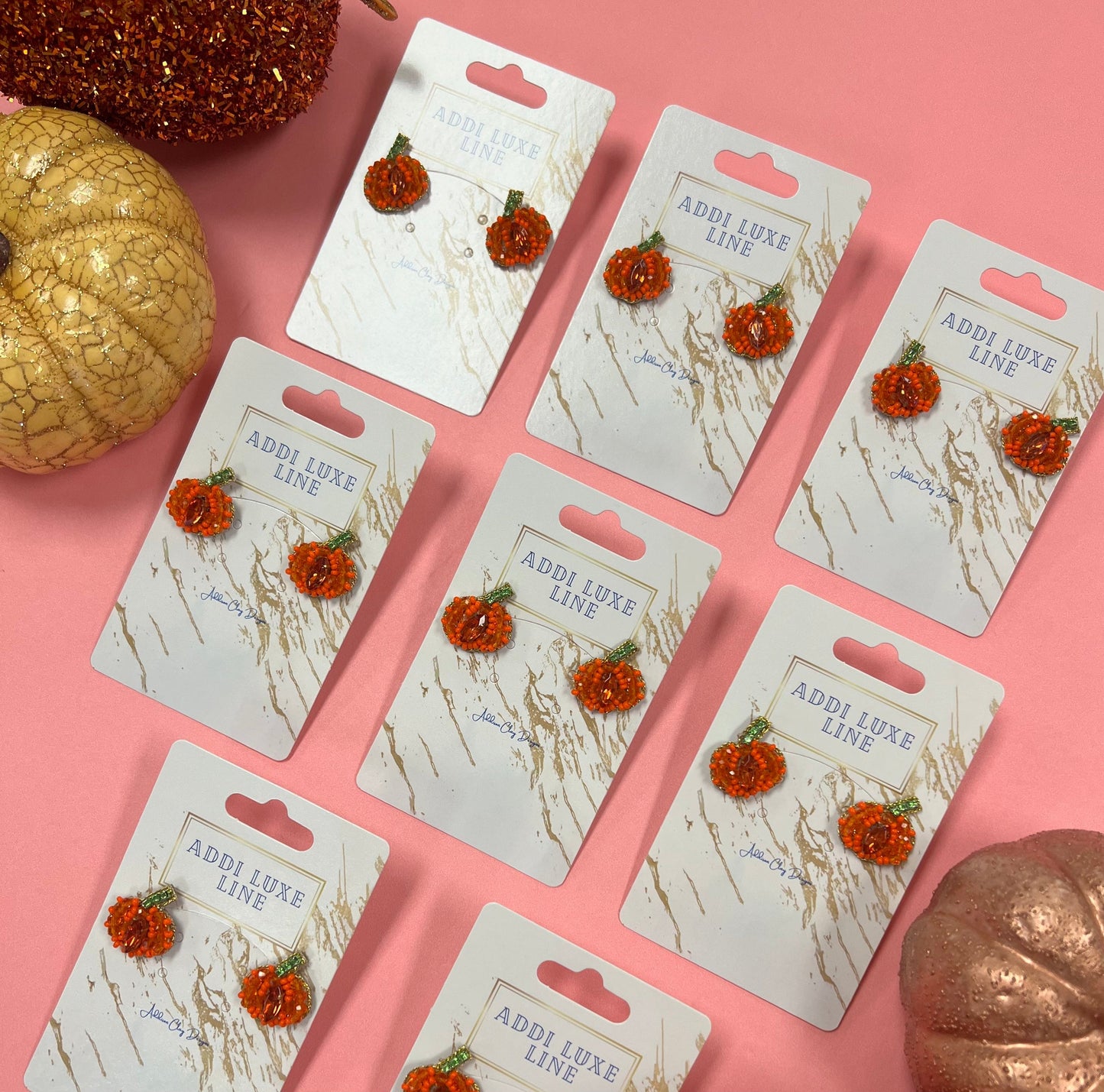 Little Addi Luxe Pumpkin Studs