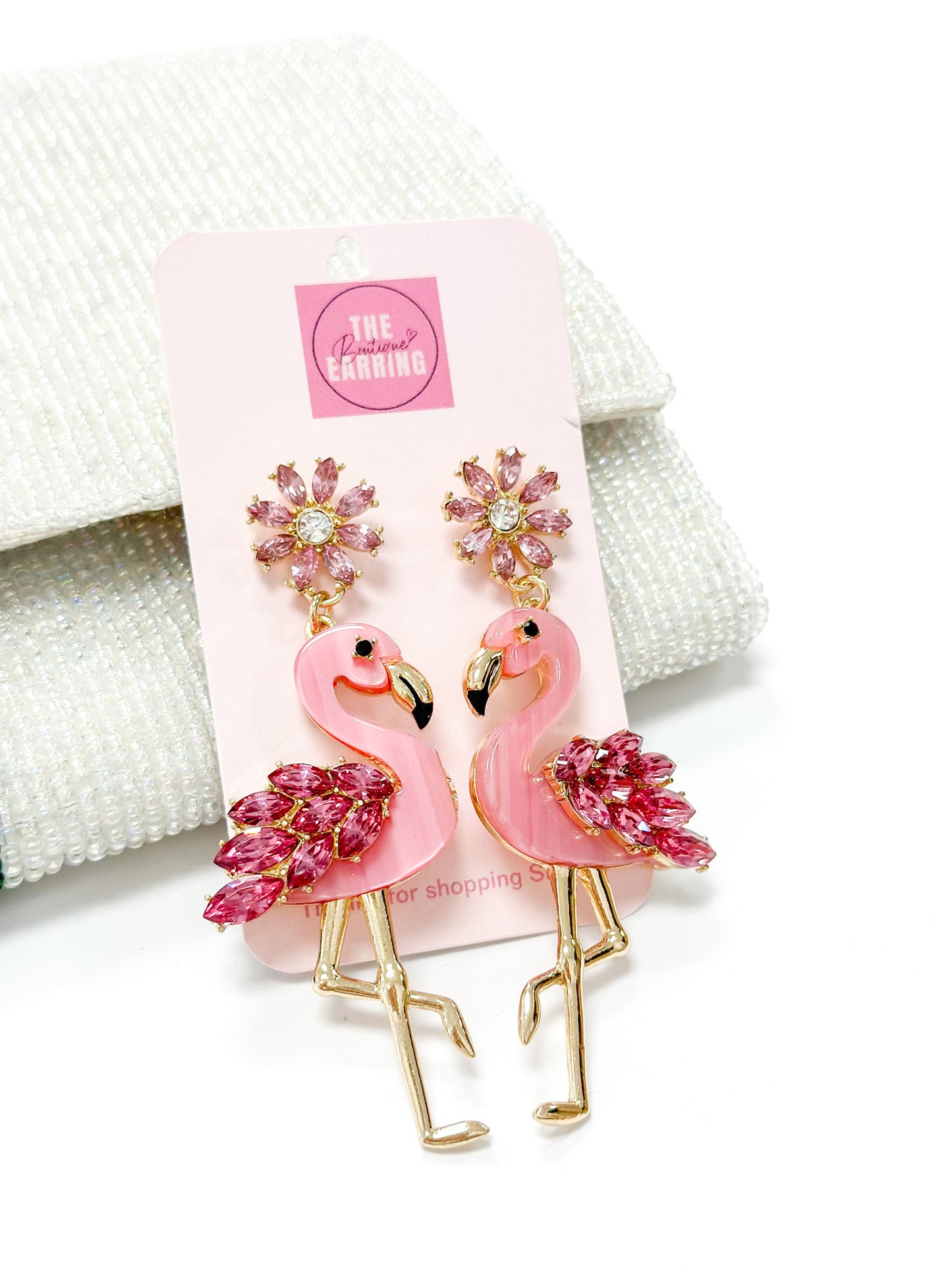 Stone Flamingo Earrings