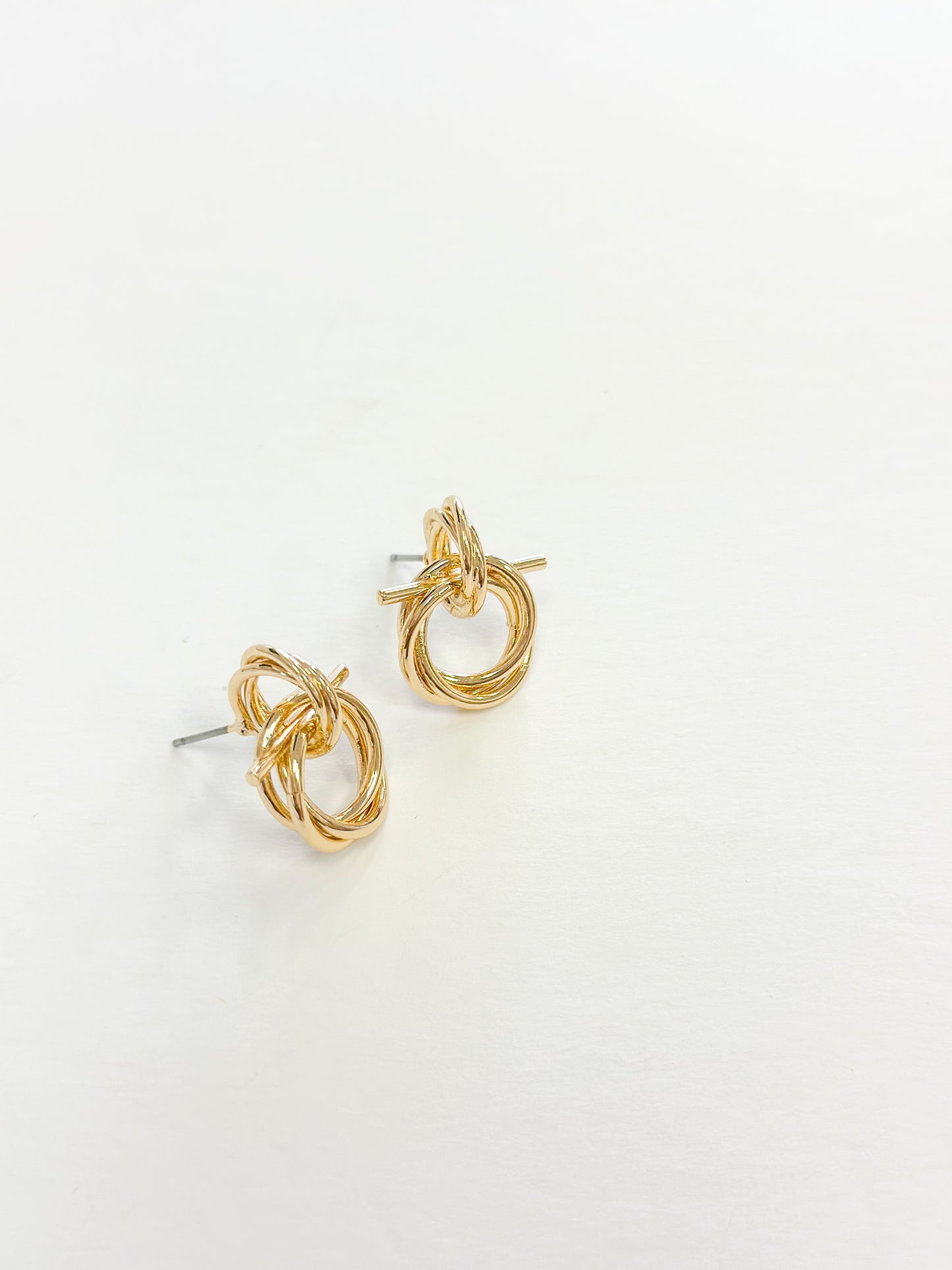 Knot Open Metal Circle Studs