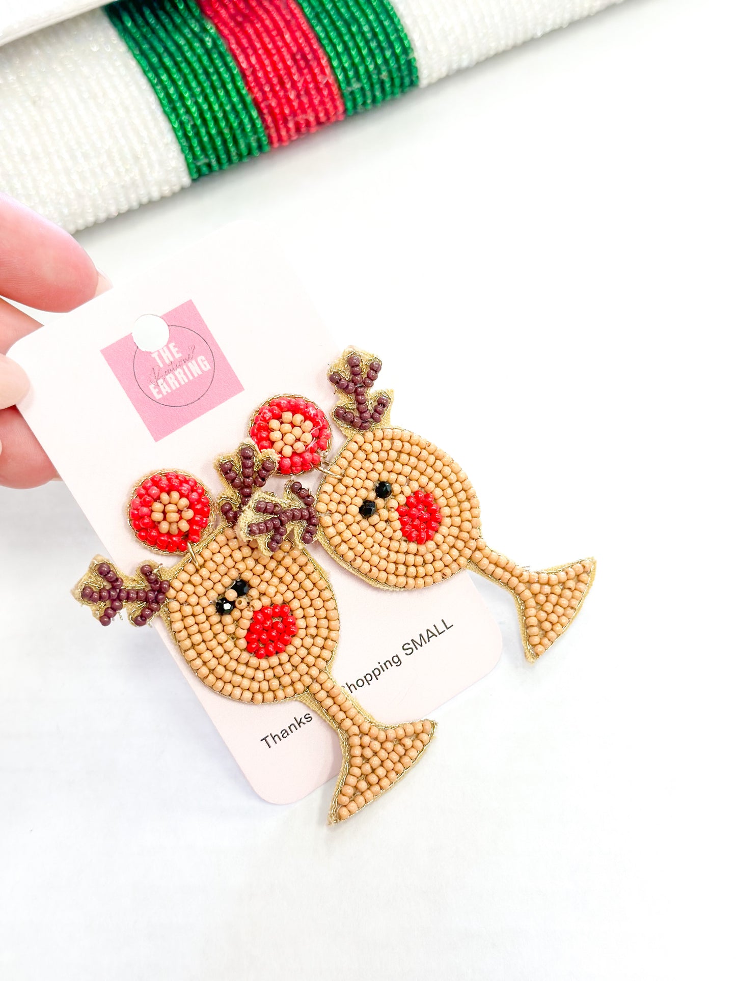 Rudolph Wine Glass Earrings