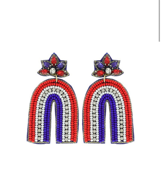 Patriotic Rainbow Earrings