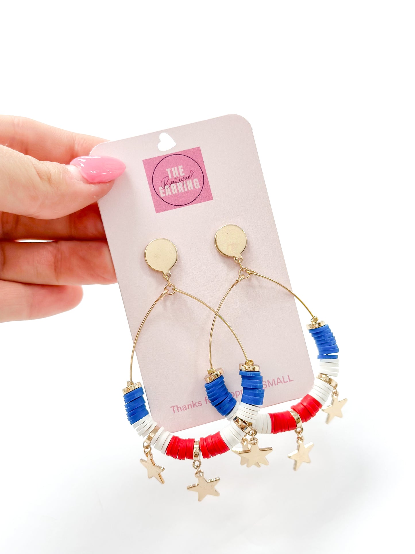 Patriotic Star Oval Hoops