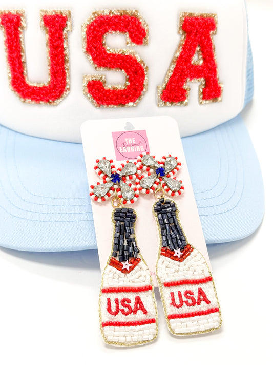 USA Champagne Earrings