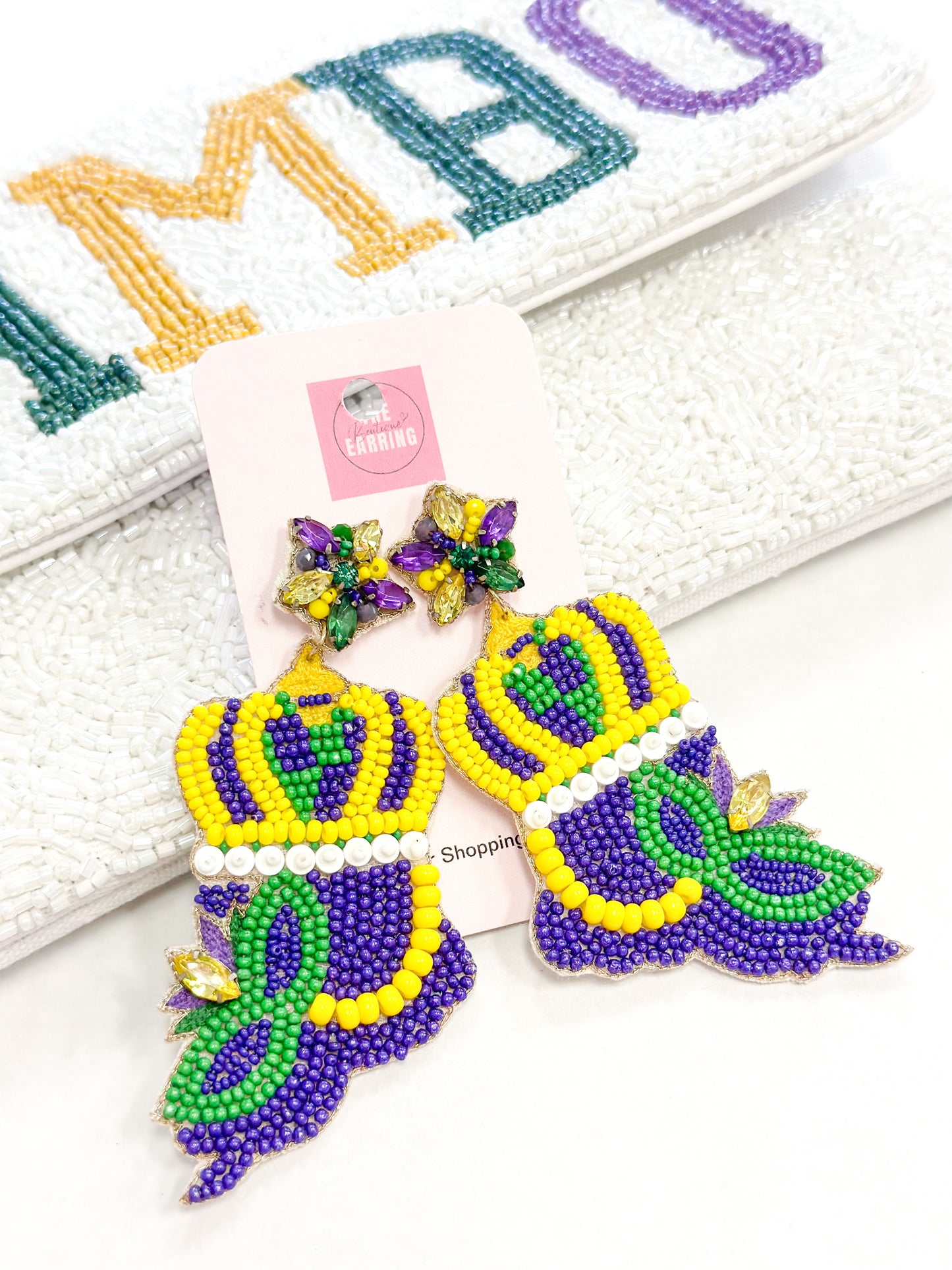 Louisiana Mardi Gras Earrings