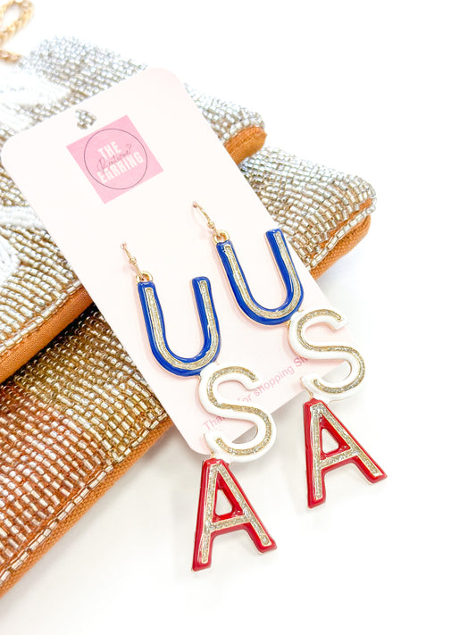 USA non beaded Dangle Earrings