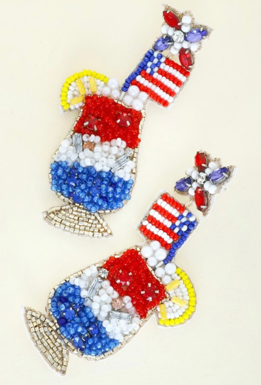 Patriotic Cocktail Earrings