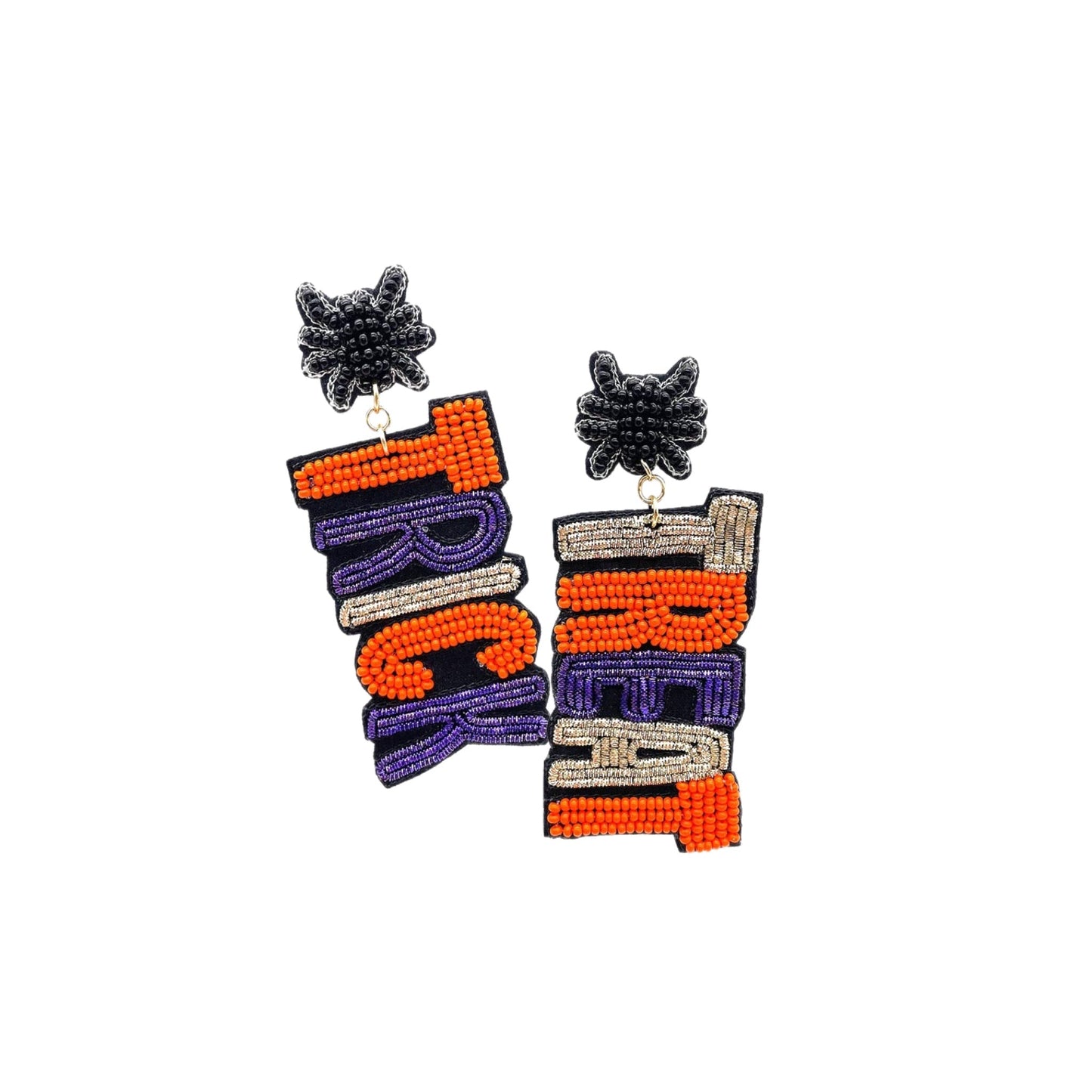 Trick or Treat Spider Top Earrings