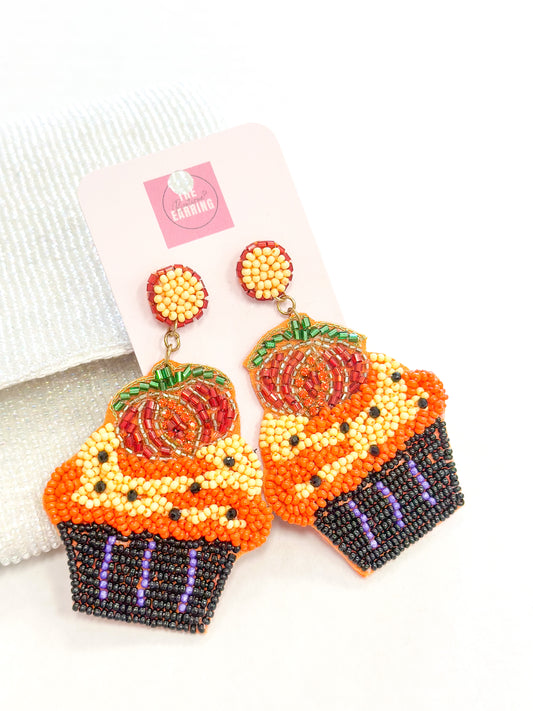 Pumpkin Cupcake Earrings