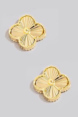 Mini Intricate Clover Stud Earrings