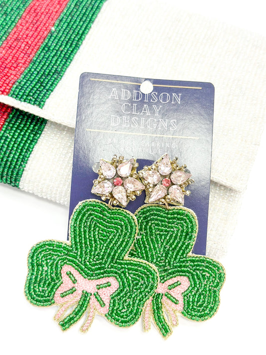 Shamrock Bow Earrings