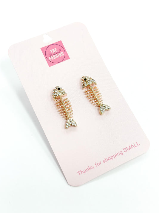 Fishbone Stud Earrings