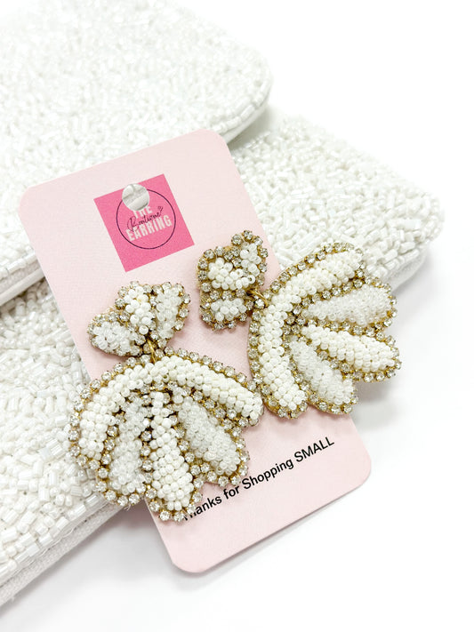 White Sea Shell Earrings