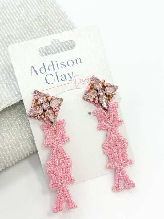 Pink MAMA Earrings