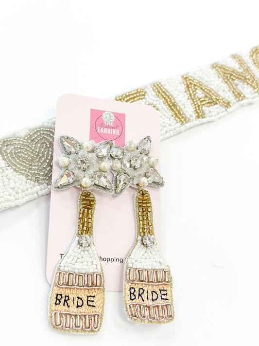 Bride Champagne Earrings