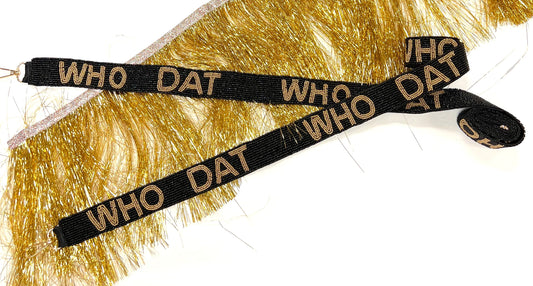 Who Dat Beaded Purse Strap