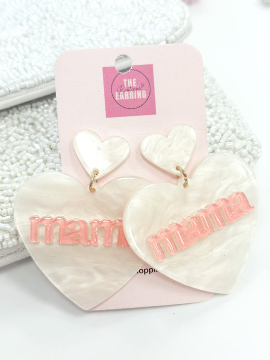 Mama Heart Earrings