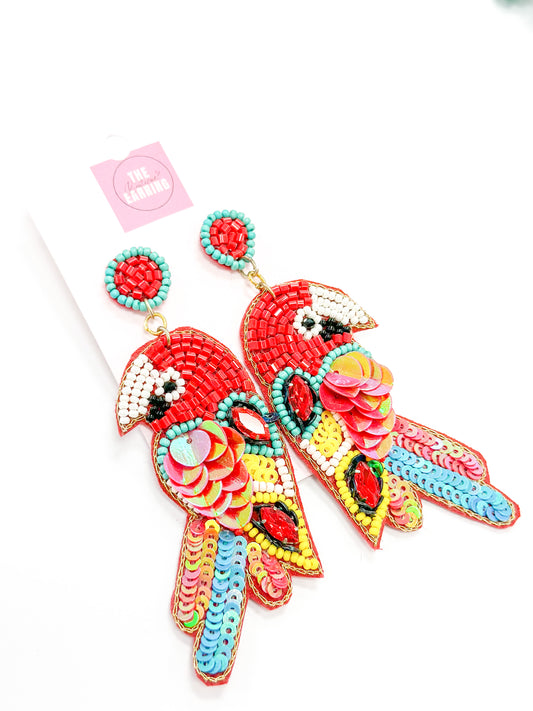 Colorful Parrot Earrings